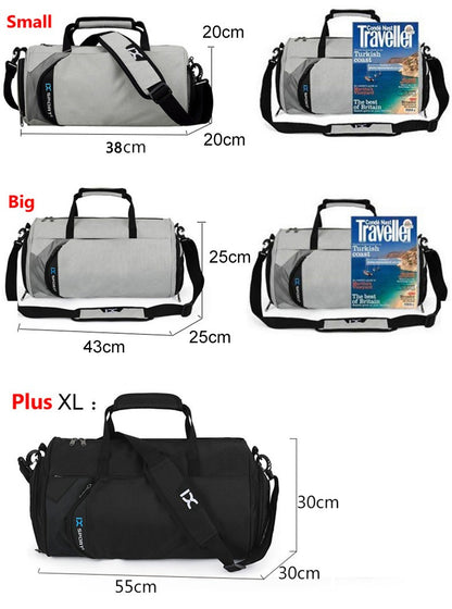 Bolsa de Ginástica Masculina Seca e Molhada para Yoga Feminina Treino Mala de Viagem Sacola de Esporte Ao Ar Livre Natação Sapatos Femininos Fitness Bolsa de Ombro de Fim de Semana