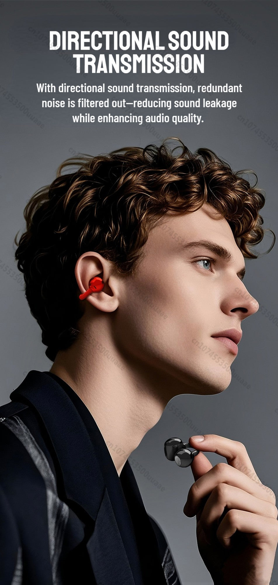 Zombiescat B15 OWS Ear Clip Headphone 360° Immersive Stereo Bluetooth 5.4 Wireless Earphones ENC Clear Call TWS Wireless Earbuds