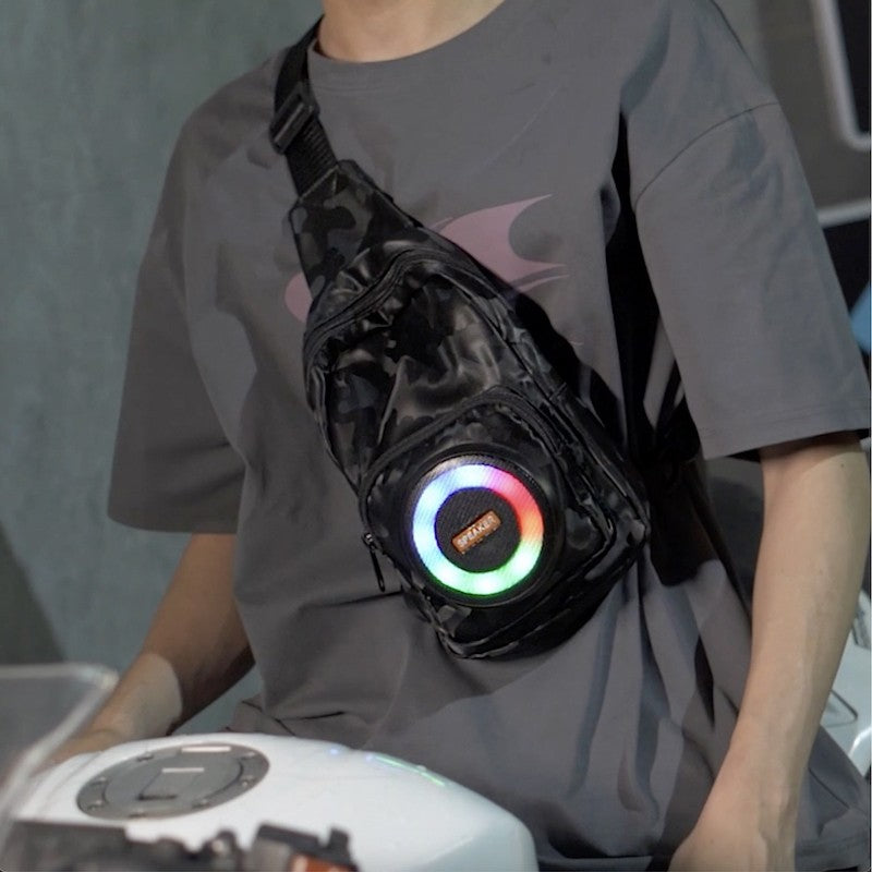 Wireless Bluetooth Speaker Bag Chest Bag for Men Crossbody Bag Waist Bag Hifi Sound Quality Cycling Music Bag Back to School Bag