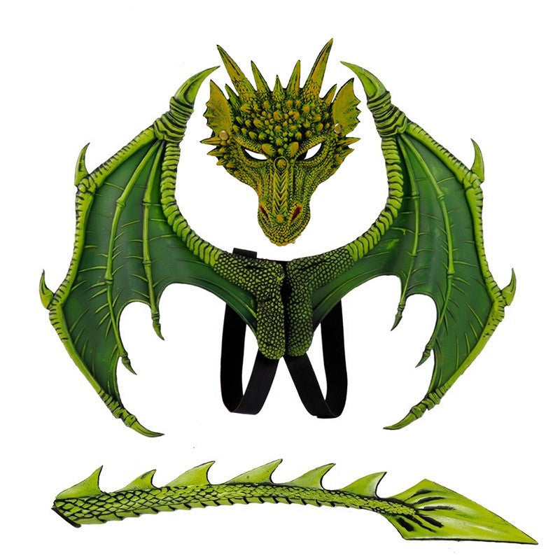 Animal Cospty Dragon Costume Purim Christmas Gift Carnival Party Cosplay Set Wing and Tail faucet Costume