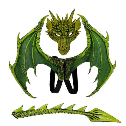 Animal Cospty Dragon Costume Purim Christmas Gift Carnival Party Cosplay Set Wing and Tail faucet Costume