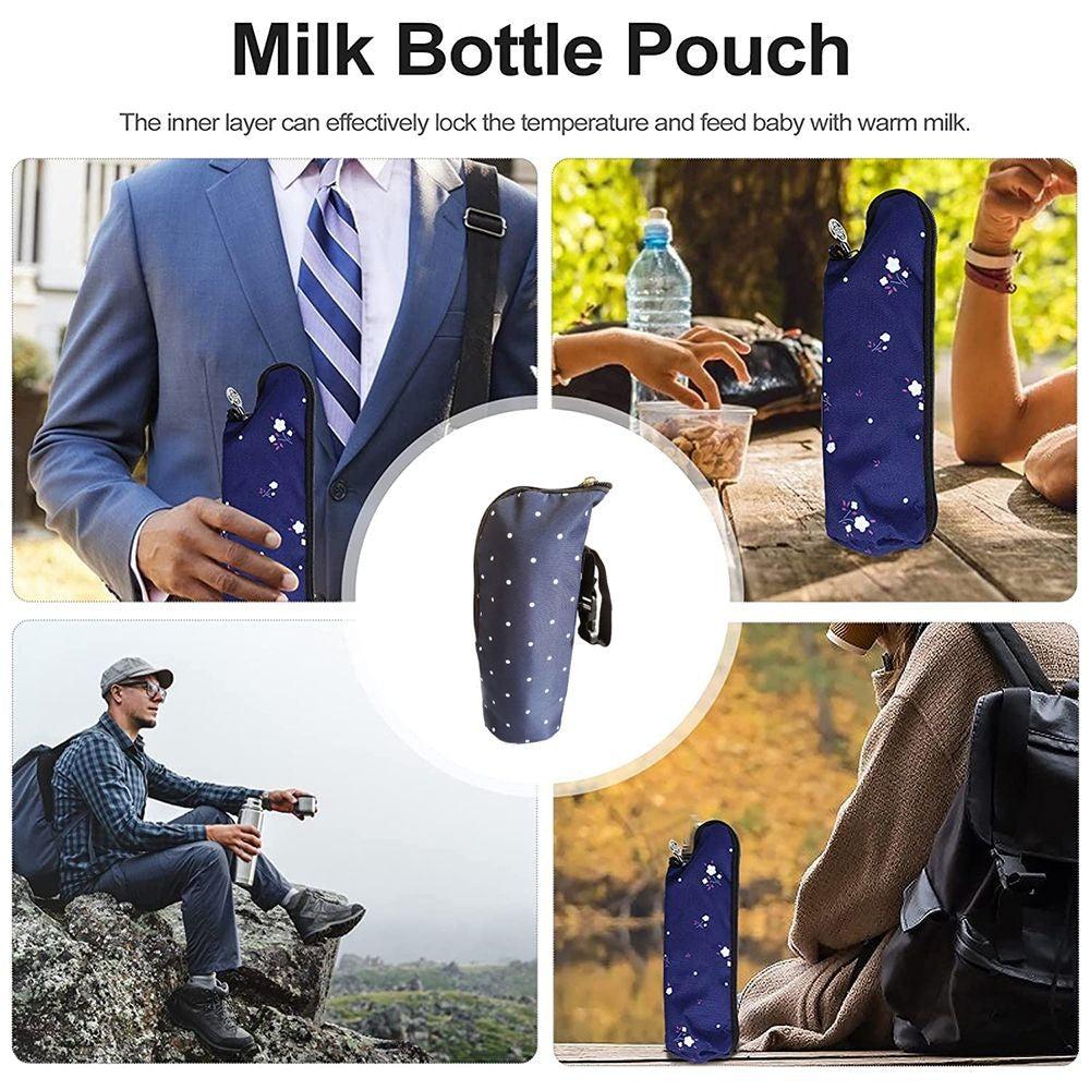 Travel Stroller Accessories Milk Bottle Thermal Bag Baby Bottles Holder Milk Warmer Insulation Bag Hanging Insulation Pouch