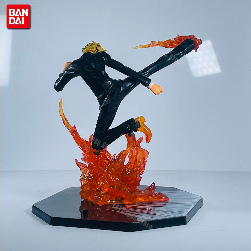 New One Piece Anime Figure Fire Fist Luffy Ace Sanji Battle Model Dolls PVC sabo Action Figurine Zoro Ghost Three-Knife Toys