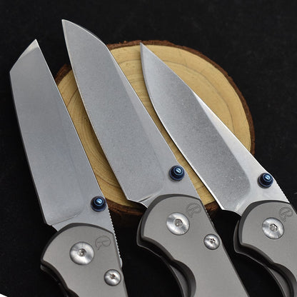 Chris Reeve CR S35VN Blade Ball Bearing  Stone Wash Titanium Alloy Survival Tool Outdoor Camping Knife High Hardness Sharp EDC