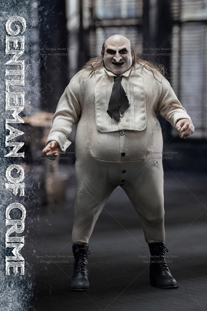 Boneco Articulado Colecionável Eternal Toy ETX8 1/6 Comics Villain Gentleman of Crime Pinguim Jazz Conjunto Completo 12'' com Traje e Guarda-Chuva