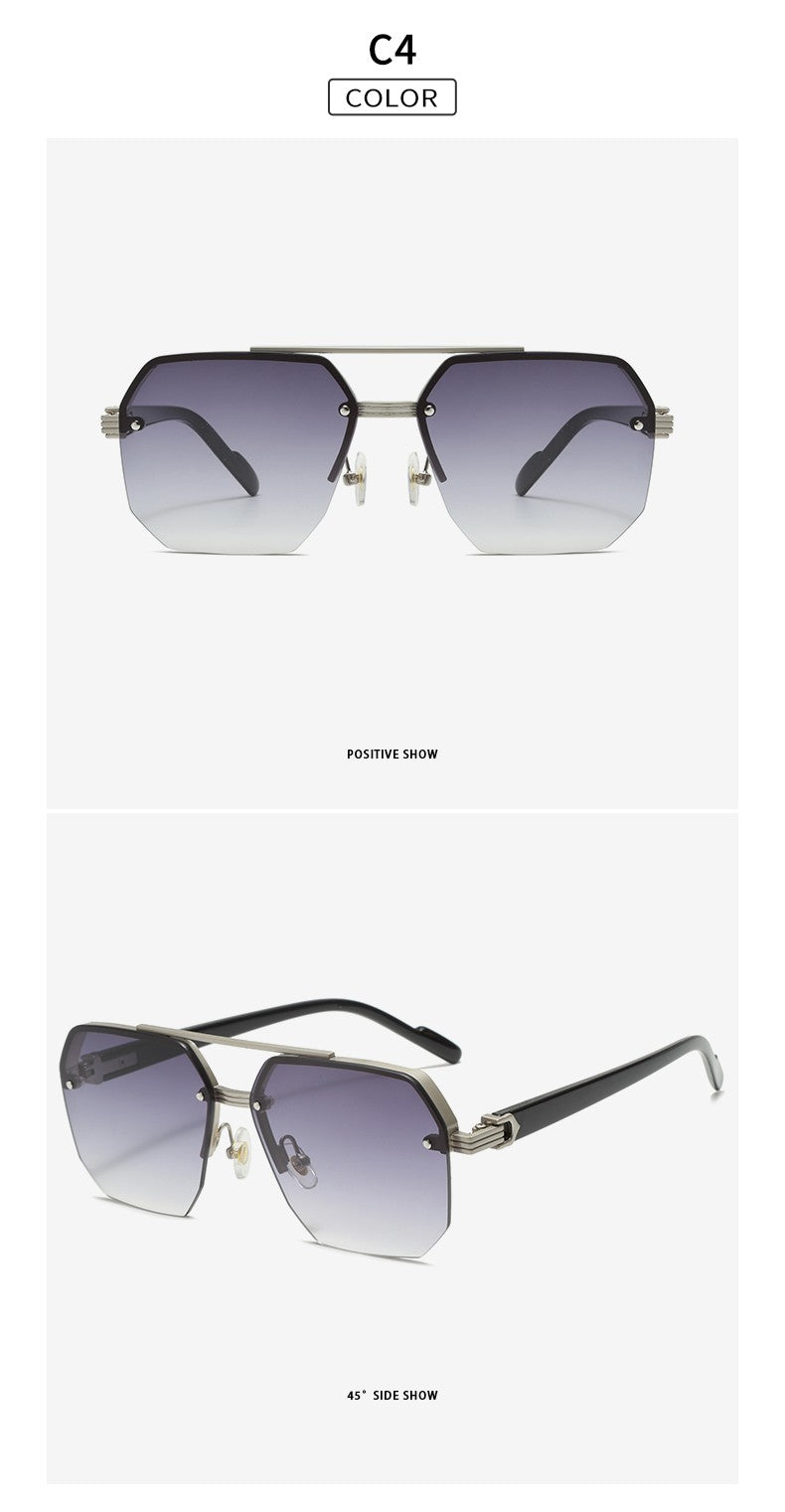 New Fashion Sunglasses Cool Men Vintage Brand Design Metal Square Sun Glasses Women Shades UV400 Oculos De Sol