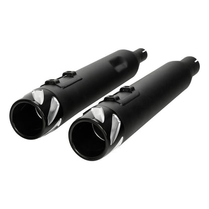 Motorcycle Dual Slip-On Mufflers Exhaust Pipes For Harley Touring Street Glide 2017-2023