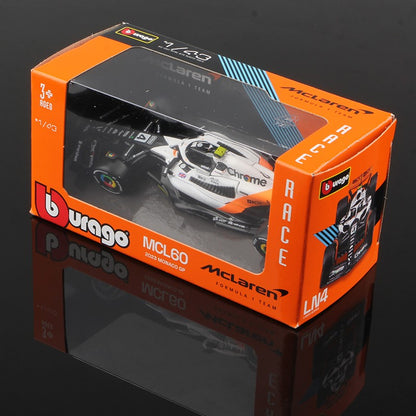 Bburago 1:43 2024 F1 Mclaren MCL38 Monaco Grand Prix Alloy Car Miniature Diecast Model #4 Lando Norris #81 Oscar Piastri Toy