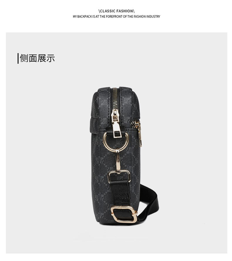 Luxury Designer Men Small Shoulder Bag PU Leather Messenger Crossbody Phone Bag For Men Vintage Style Men Handbag Bag Bolsa Sac
