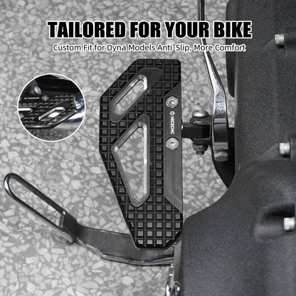 NICECNC Rider Footpeg Footrest For Harley Dyna Super Glide Custom 2006-2013 Street Bob Fat Bob Low Rider Wide Glide 1999-2017