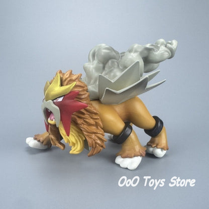 9,5cm Anime Pokémon Figura Três Figuras de Ação Sagradas Estátua de PVC Enfeite de Mesa Modelo Colecionável Brinquedos Presentes