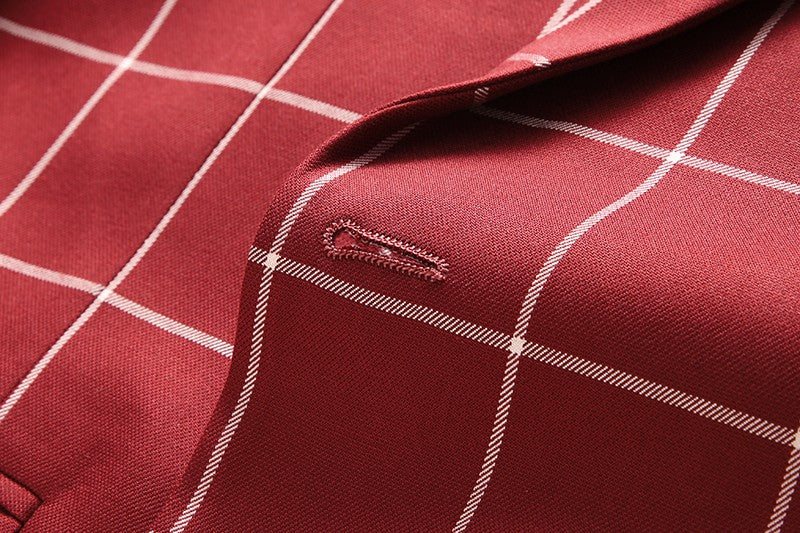 Single Breasted Plaid Suit Men's Clothing Fashion Simple Men Business Social Wedding Party Tuxedo Dress Blazers Jacket