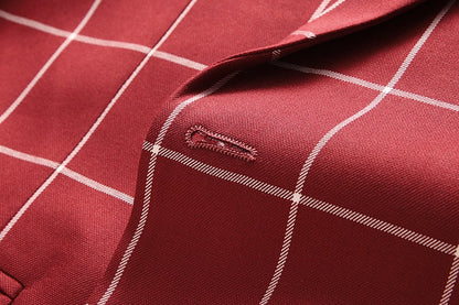 Single Breasted Plaid Suit Men's Clothing Fashion Simple Men Business Social Wedding Party Tuxedo Dress Blazers Jacket