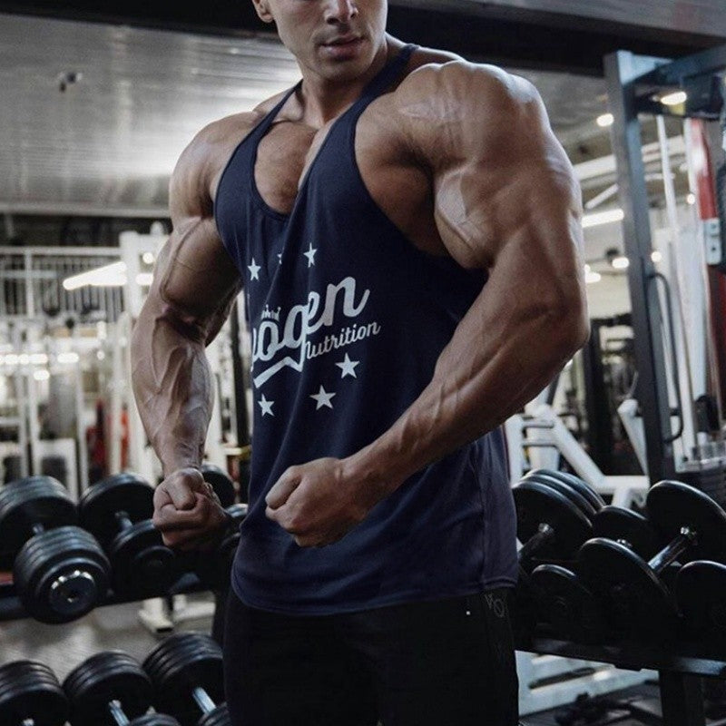 Muscle Men's Sports Tank Top Cotton undershirt gym Tops Sleeveless Tank Top Men fitness Running sweatshirt vest