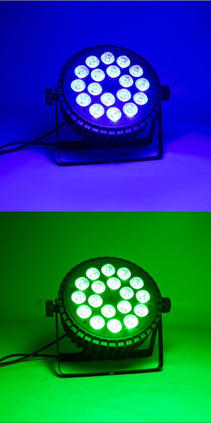 SHEHDS 4PCS Aluminum Alloy LED Flat Par 18x12W RGBW/18x18W RGBWA+UV LED Lighting DMX512 Disco Professional Stage DJ Equipment