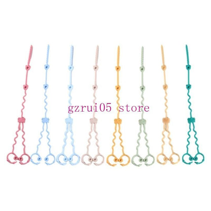 W89E Silicone Pacifier Chain Teething Toy Lanyard Rope Drop Prevention Baby Pacifier Holder Leash Infant Nursing Essential