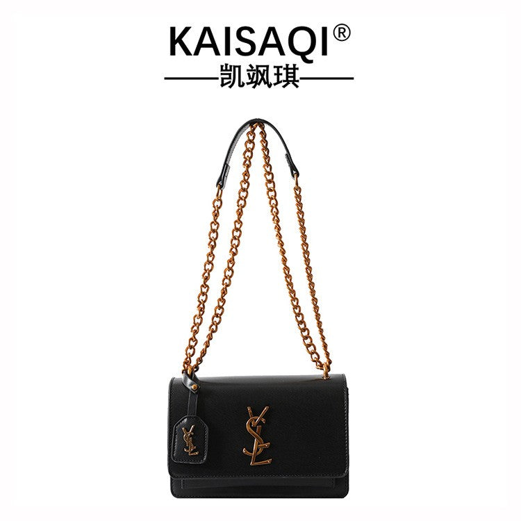 High quality women's bag crossbody bag large capacity texture single shoulder small square bag chain commuting phone bag