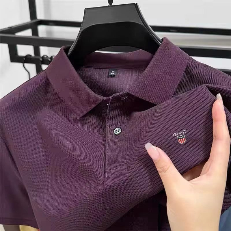 High-end 100% Cotton Short Sleeve Polo Shirt Men's Summer Luxury Brand Breathable Paul T-shirt Exquisite Embroidery Casual Top