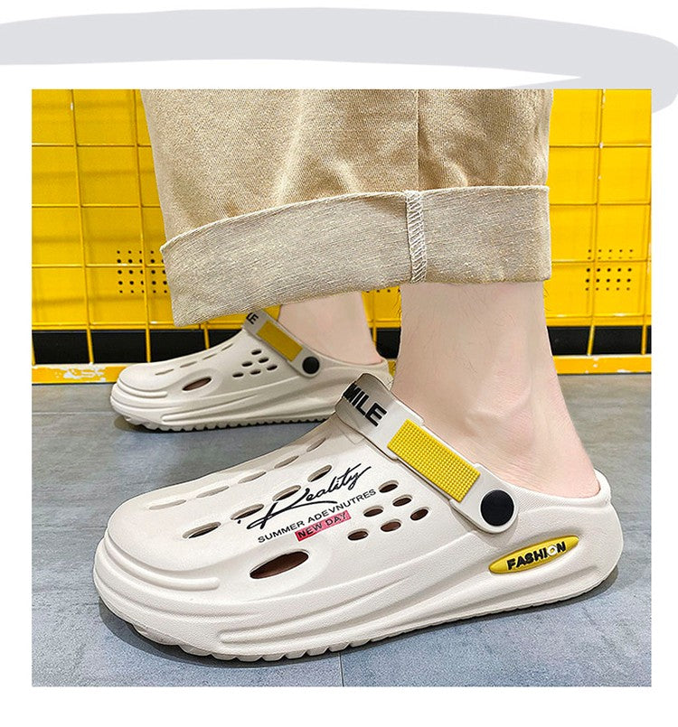 Big Size 47 Fashion Men Beach Sandals Outdoor Clogs Comfortable Indoor Slippers Trend Men Casual Shoes Home Garden Shoes Sandals