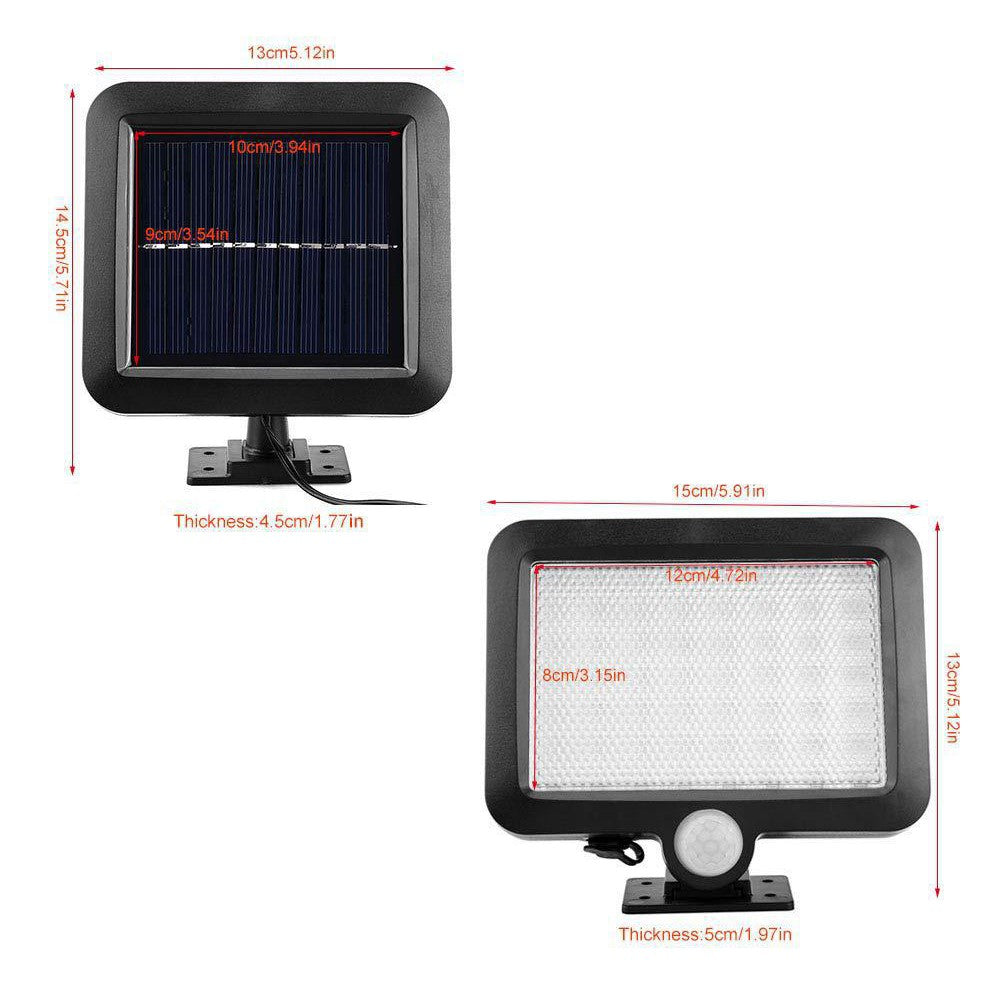 160LED Solar Powered Wall Light Waterproof Outdoor Motion Sensor Lighting Park Courtyard Fence Street Garden Decoration Lamp