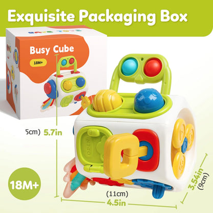 Brinquedos Cubo de Atividades Montessori para Crianças Pequenas Brinquedo Sensorial Educativo para Viagem Presente para Crianças