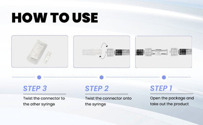 10-1000 unidades Conector de Seringa Luer União Dupla Embalagem Individual Adaptador Luer Lock Estéril Fêmea para Fêmea