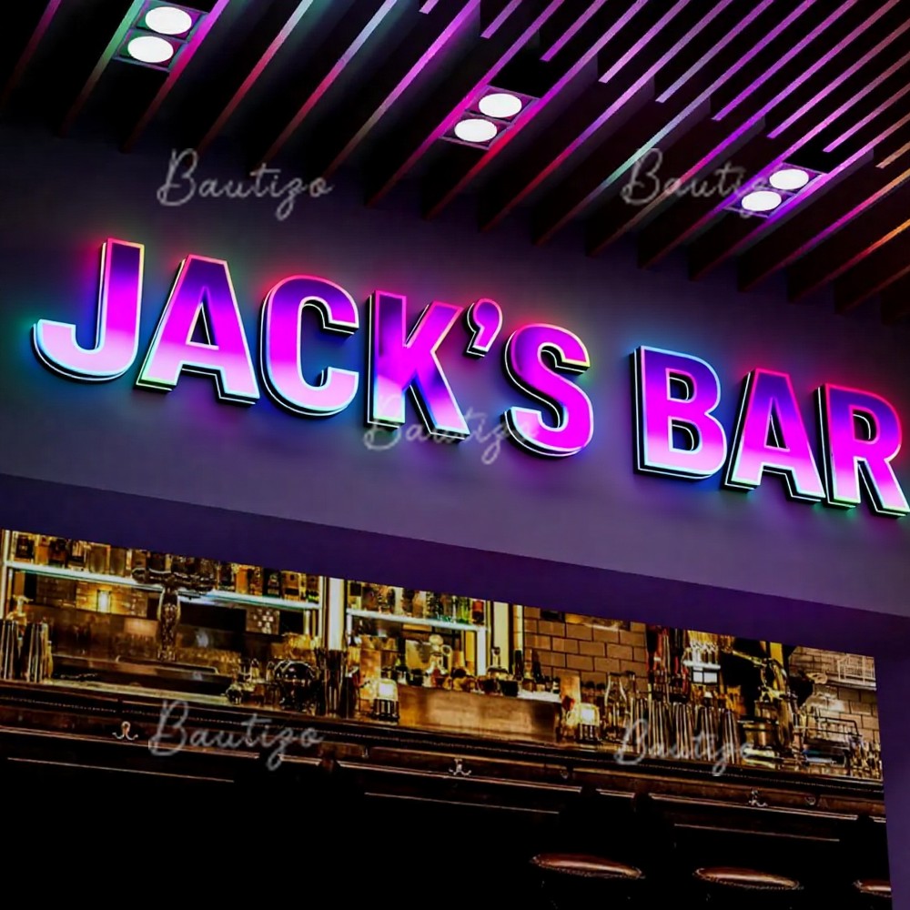 Custom Advertising Led Letters RGB Light Sign Luminous Signage Full Color Acrylic Business Logo Wall Brand