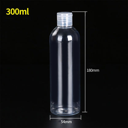 Travel Bottles 15ml 30ml 50ml 100ml 150ml 200ml 250ml 500ml Lotion Bottle Clear Plastic PET Vial Flip Top Cosmetic Container