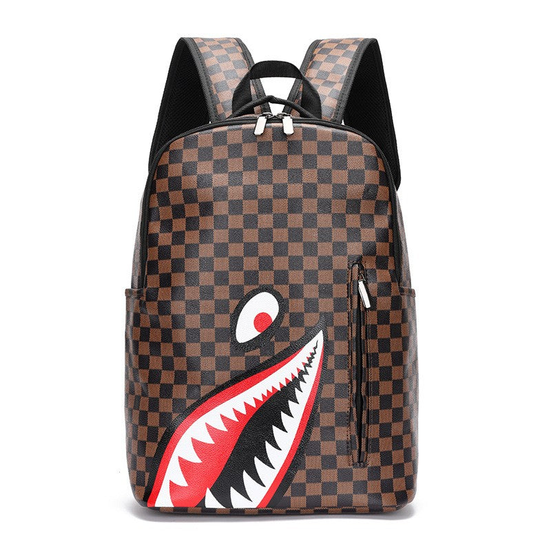 New Casual Shark Backpack Business Large Capacity Men's Backpack Campus High Value School Bag Outing Travel Bag