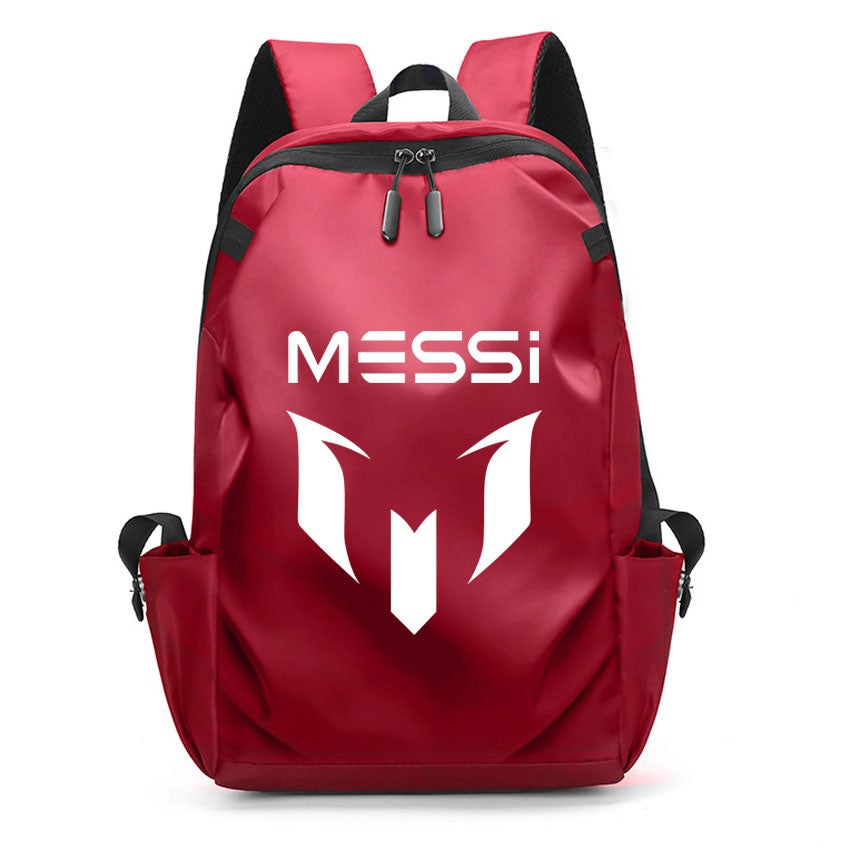 Mochila Escolar MESSI de Futebol para Meninos e Meninas, Mochila Unissex para Estudantes Universitários, Mochila para Notebook Feminina Masculina, Mochila para Adolescentes com Porta USB