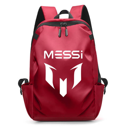 Mochila Escolar MESSI de Futebol para Meninos e Meninas, Mochila Unissex para Estudantes Universitários, Mochila para Notebook Feminina Masculina, Mochila para Adolescentes com Porta USB