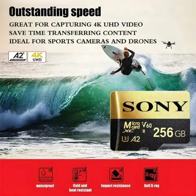 -Original-Sony-2TB Micro TF SD Card 1TB SD Memory Card 128GB 256GB U3 4K Full HD TF Memory Flash Cards for Xiaomi Phone Computer