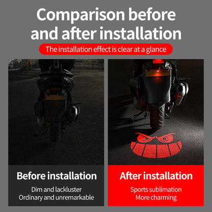 Luzes de Projeção Traseira de LED para Motocicleta Olho de Diabo Luzes de Chão para Veículos Elétricos Luzes Ambiente de LED Luz de Aviso de Alto Brilho