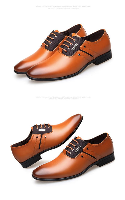 QFFAZ Big Size 38-47 Men Wedding Dress Shoes Black Brown Oxford Shoes Formal Office Business British Lace-up Men's Footwear