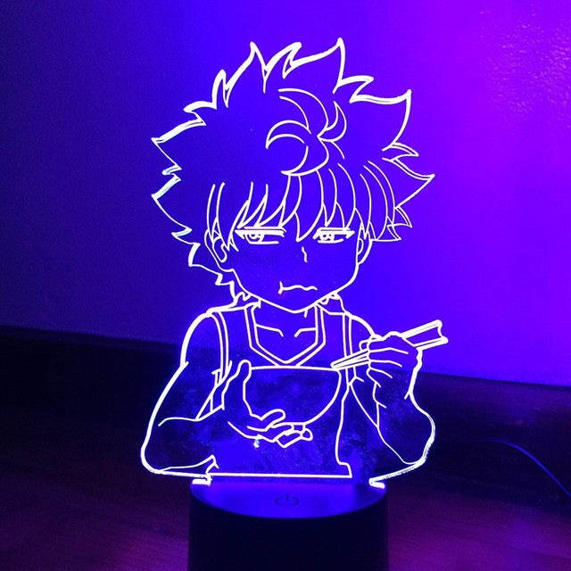 Anime 3D Lamp Killua Hunter X Hunter Killua Led Light Hxh Led Night Light Gift Acrylic Neon Cute Children's Bedroom Decoration