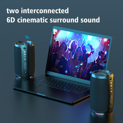 Caixa de som Bluetooth portátil Zealot_S49 com som estéreo 360, 20W, IPX6 à prova d'água, Bluetooth 5.2, True Wireless Stereo