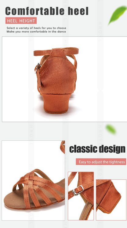 Girls Dance Shoes Kids Child Girl's Ballroom Latin Dance Shoes for Women Modern Jazz Dancing Shoes Training Shoes Salsa Sandals