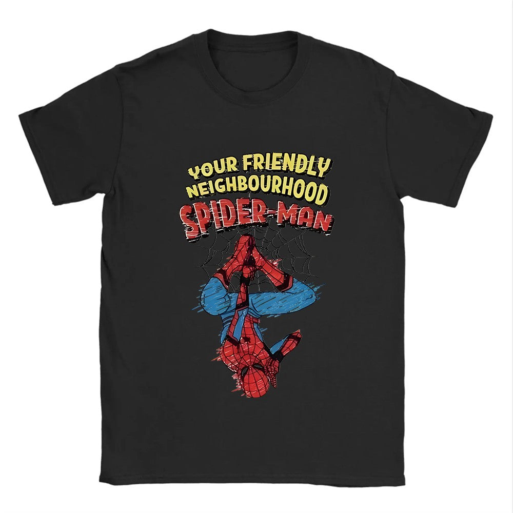 Vintage Spider-Man Comic Retro Comic Men Print T Shirts Merch Spiderman Loose Tees for Men Women Cotton Harajuku Y2k T-shirts