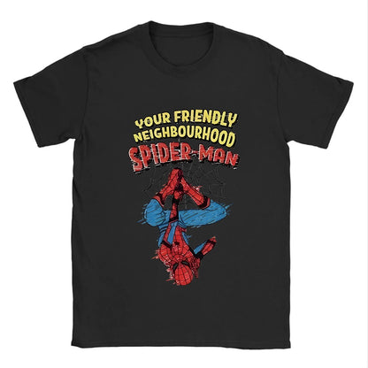 Vintage Spider-Man Comic Retro Comic Men Print T Shirts Merch Spiderman Loose Tees for Men Women Cotton Harajuku Y2k T-shirts