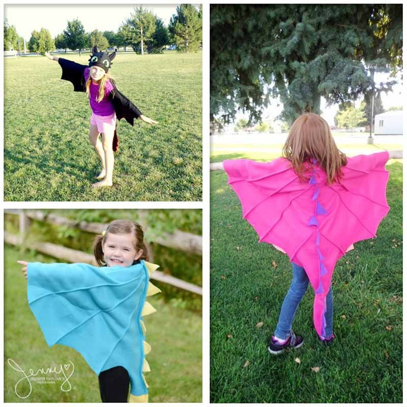 Kids Dragon Costume Cloak with Hat for Girls Boys Toothless Dragon Costume Cape Halloween Christmas Dinosaur Cosplay Costumes