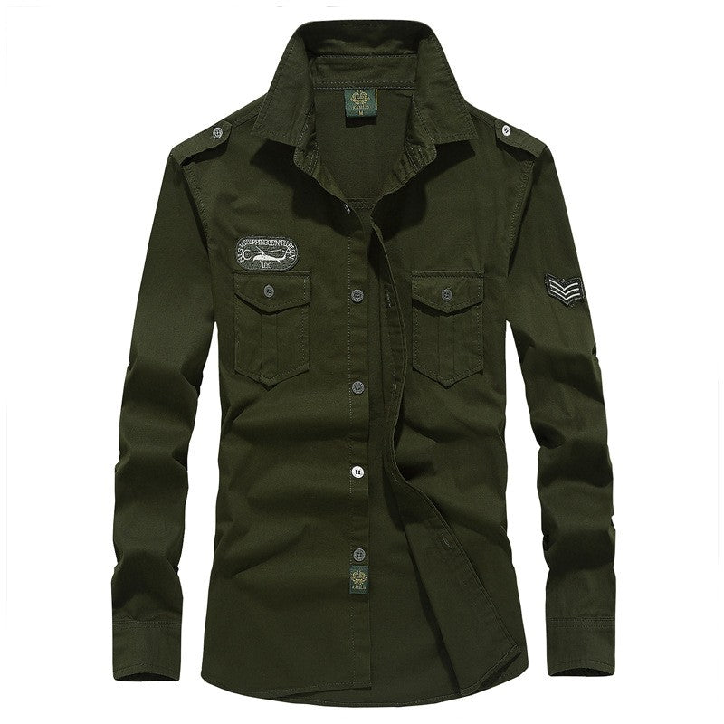 Spring Autumn Men Long Sleeve Cargo Polo Shirt Men Casual Fashion Cotton Shirt Men Tactic Military Embroidery Tops Plus Size 6XL