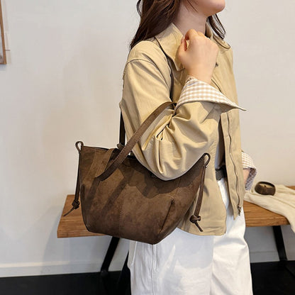 Large Capacity PU Leather Shoulder Bags for Women 2025 Luxury Designer Crossbody Bag Females Brand Retro New Handbags and Purses