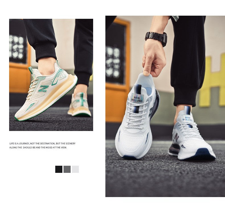 Sports Shoes for Men Mesh Breathable Comfortable Outdoor Sports Trendy Lace-up Sneakers 2025 New Casual Running Shoes for Man