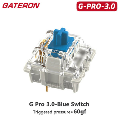 Switch Gateron White Yellow Silver Pro 2.0 V2 3 pin RGB linear Tátil Vermelho Marrom para teclado mecânico hot-swappable