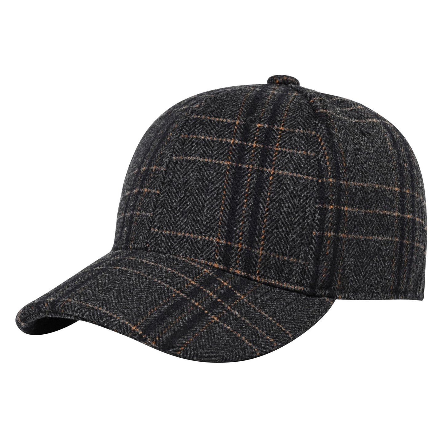 Boné de Beisebol Masculino BOTVELA de Lã Tweed Estilo Casual Macio Ajustável Não Estruturado