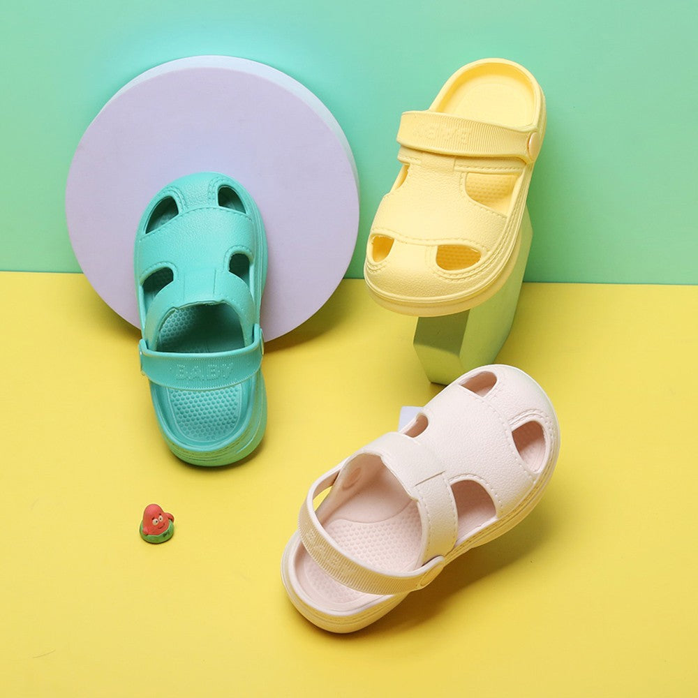 New Summer Children Shoes Non-Slip Slippers Baby Outdoor Fashion Hole Beach Sandals Slippers for Girl Boy Beach Children's Shoes
