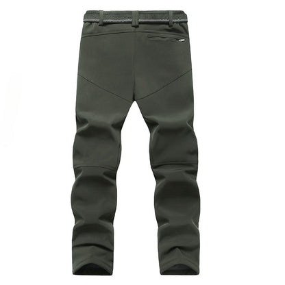 2024 Big Size Waterproof Pants Men Soft Shell Fleece Warm Trousers Male Outdoor Plus Large 9XL 4XL 8XL Work Winter Autumn Black