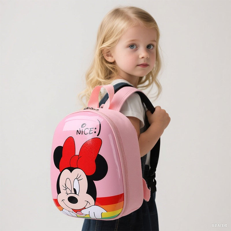 Nova Mochila Infantil Disney Bolsa Casca Dura Elsa Mochila Escolar Para Meninas Grande Capacidade Volta às Aulas