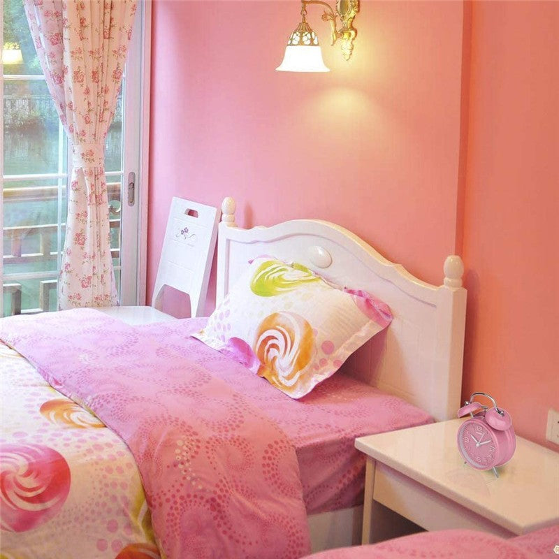 4 Inch Twin Bell Loud Alarm Clock Metal Frame 3D Dial with Backlight Battery Operate Desk Table Alarm Clock For Home and Office