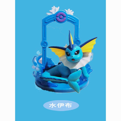 Pokémon Eevee, Vaporeon, Flareon, Espeon, Umbreon, Leafeon, Glaceon, Sylveon, Jolteon - Figura de Ação Surpresa (Blind Box) - Presente Autêntico